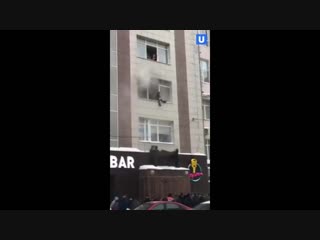 in perm, there was a major fire in the business center